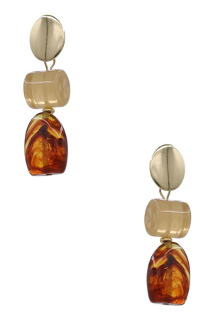 Resin Multi-Shape Layered Statement Earrings