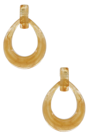 Glossy Resin Teardrop Drop Earrings