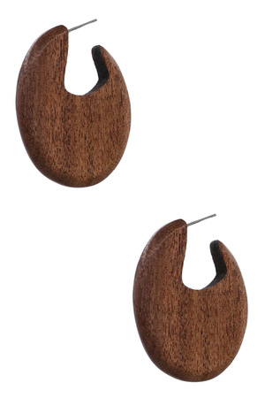 Boho Wooden Teardrop Earrings