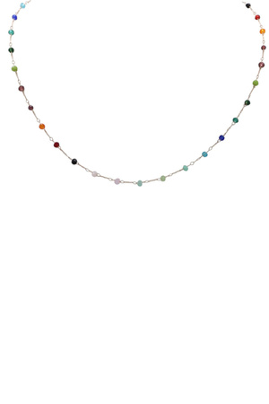 Delicate Brass Glass Bead Necklace