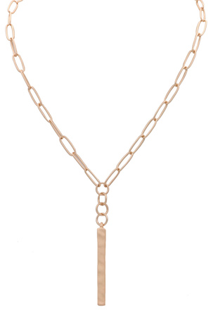 Minimalist Metal Bar Pendant Necklace