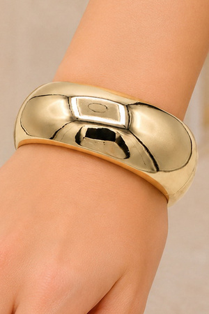 Metal Hinge Closure Cuff Bangle Bracelet
