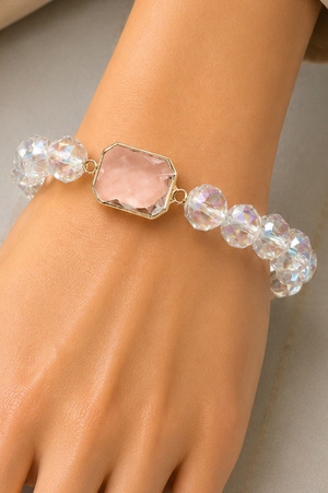 ted Glass Jewel Stretch Bracelet