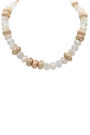 Chunky Metal Jewel Bead Statement Necklace