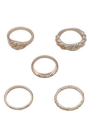 Metal Ring Stack Set - Assorted 5 Pieces