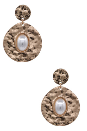 Textured Hammered Acrylic Stone Dangle Earrings