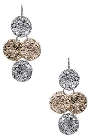 Modern Hammered Geometric Earrings