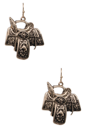 Western Saddle-Shaped Drop Earrings