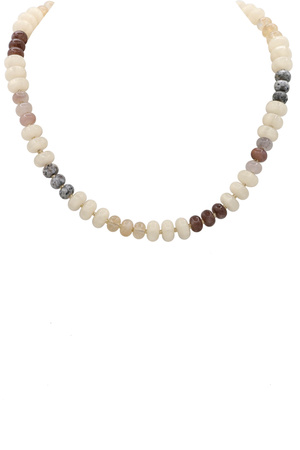 Nugget Stone Bead Statement Necklace