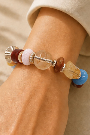 Colorful Multi Acrylic Bead Bracelet