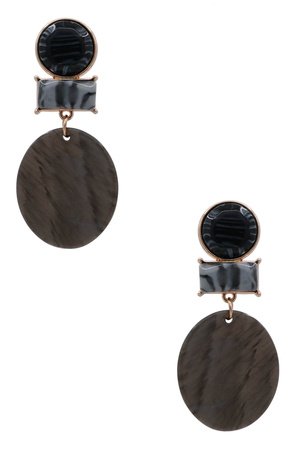 Statement Geo Resin Layered Earrings