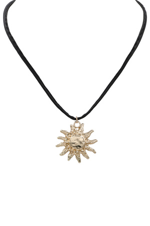 Cord Necklace with Sun Pendant