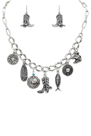 Western Statement Charm Jewelry Set