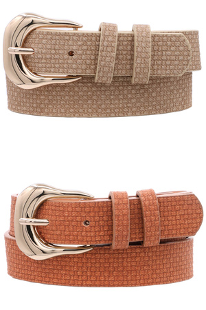Duo Belt with Basket Weave & Self Loops