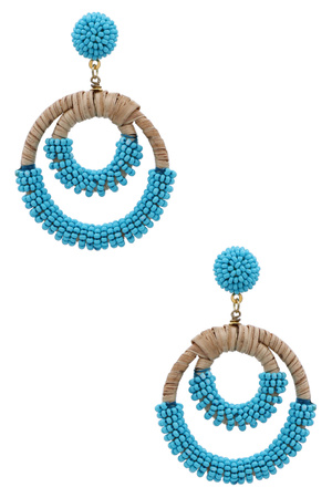 Seed Bead Paper Ring Earrings