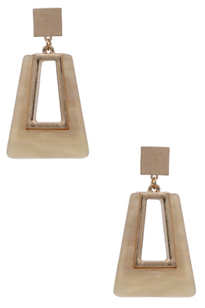Triangular Celluloid Statement Earrings