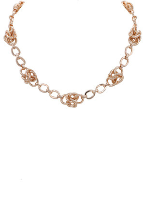 Metal Knot Detail Chain Necklace