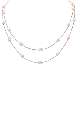 Multi-Layer Cream Pearl Statement Necklace