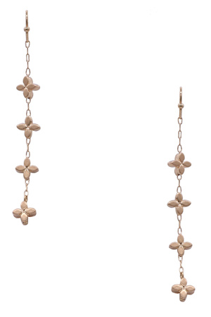 Elegant Floral Station Drop Earrings