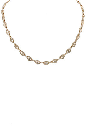 Bold Metal Chain Link Necklace