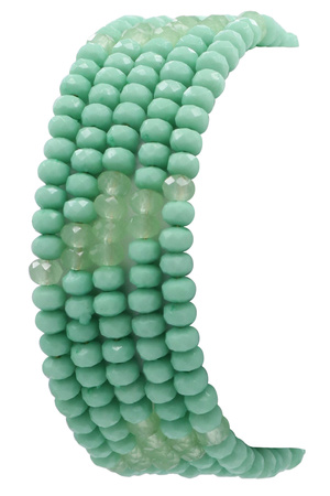 Beaded Spiral Wrap Wire Bracelet