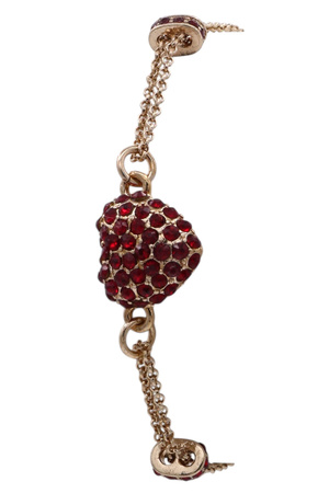 Sparkling Heart Charm Rhinestone Bracelet