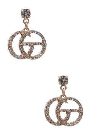 Glam Rhinestone CG Dangle Earrings