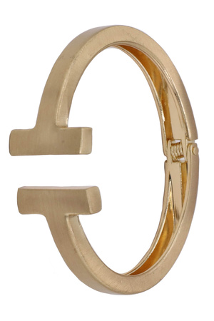 Classic Brushed Metal Bangle Bracelet