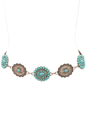 Southwestern Florette Cabochon Chain Belt
