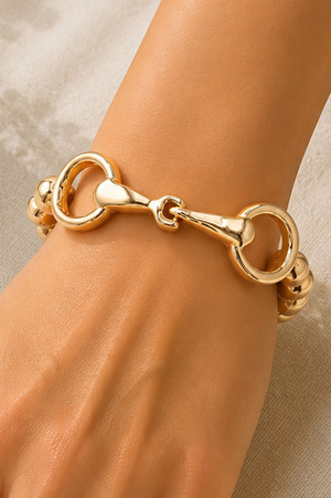 CCB Ball Horsebit Elastic Bracelet