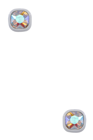 Rhinestone  Abalone Post Earrings