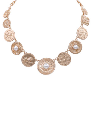 Medallion Multi-Charm Statement Necklace