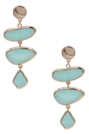 Marble Resin Chandelier Drop Earrings