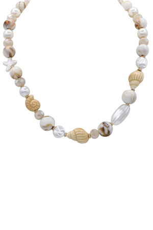 Sea Life Multi Stone Bead Pearl Necklace