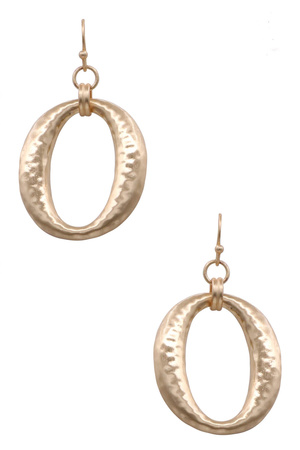 Dangling Open Oval Earrings