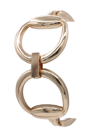 Metal Horsebit Clasp Closure Bracelet