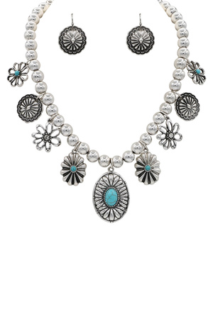 Western Boho Turquoise Jewelry Set
