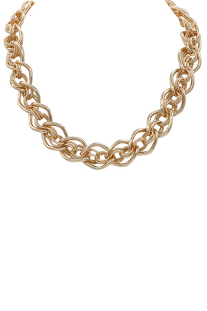 Metal Textured Chunky Chain Necklace