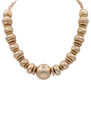 Graduated Beaded Center Statement Necklace