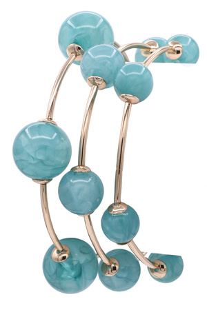 Stackable Metal Tube Beaded Bracelet Set