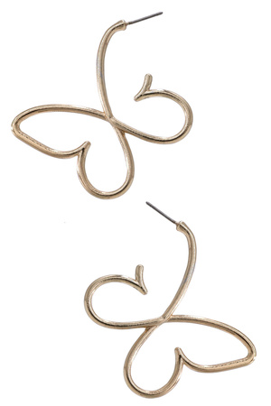 Metal Butterfly Cutout Line Earrings