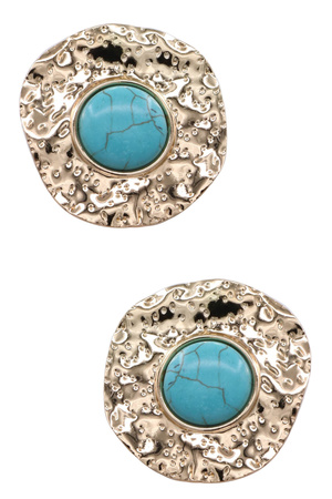 Large Turquoise Statement Stud Earrings