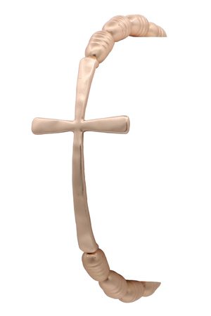 Metal CCB Cross Elastic Bracelet