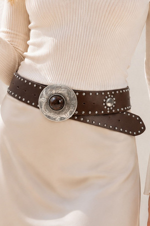 Bohemian CAB Stone Embellished Low Hip Belt
