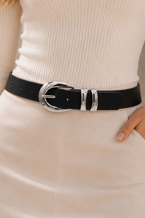 Angled Modern U Buckle Belt with Fluid Loop