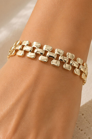 Bold Geometric Chain Bracelet