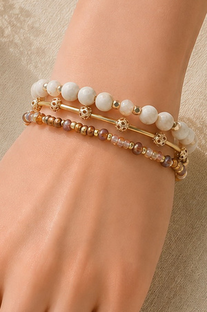 Multi-Strand Beaded Bracelet Set