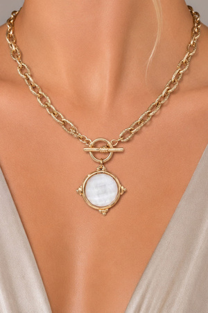 Statement Stone Toggle Chain Necklace