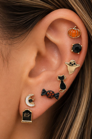 Halloween Ghost, Pumpkin & Candy Stud Earring Collection