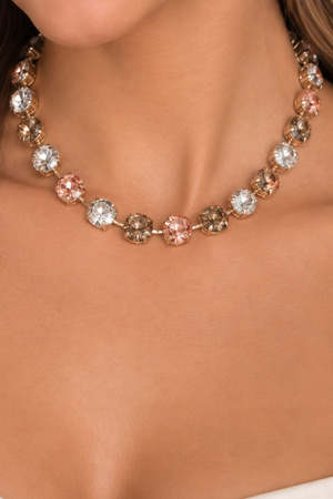 Cushion Crystal Tennis Necklace